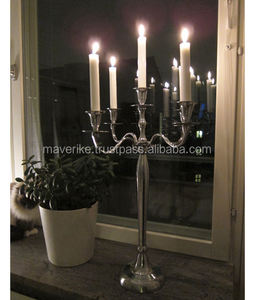 Lo último en candelabros decorativos negros de 5 brazos, pieza central para mesa, boda, cena, fiesta, decoración, candelabros de suelo - Product Image 5
