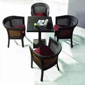 Conjunto de sofá de comedor sintético de ratán polivinílico de diseño moderno, elegante y duradero, sillas de jardín de alta calidad para uso en exteriores - Product Image 1