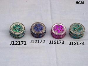 แฮนด์เมดหลายสีโมเสคกล่องยาที่มีอยู่ในทุกสีและขนาดงานฝีมืออินเดียกล่องขนาดเล็ก - Product Image 3