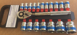 19 cái xe công cụ chẩn đoán 50BV30 Ổ Cắm Cờ Lê Bộ công cụ với Giá Nhựa - Product Image 2