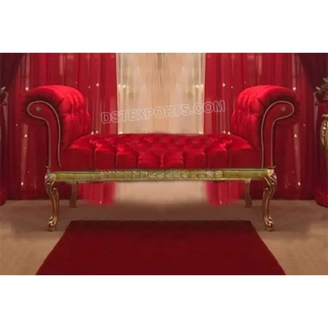 Pernikahan Arabian Mehndi Dekorasi Sofa Punggung Terbuka Mehndi Sangget Panggung Sofa Gaya Maroko Tema Sangeet Panggung