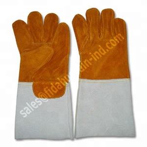 Gants de soudage TIG en cuir de vachette fendu de meilleure qualité style pouce d'aile 2025 gants de travail de sécurité robustes pour hommes - Product Image 1