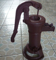 Pompe à eau manuelle à piston vintage en fonte pour jardin agricole, pour eau propre, certifiée CE, garantie 3 ans