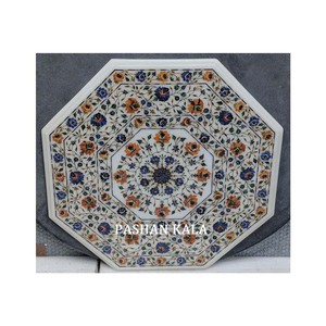 <b>Marble</b> Pietra Dura Inlay Designer Coffee <b>Table</b> <b>Top</b> - Product Image 1