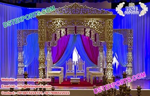 Impresionante Mandap para Bodas, Mandap Tradicional de FRP para Bodas, Decoración de Mandap Kalyan, Tema Blanco Moderno, Mandap para Bodas Asiáticas, Decoración para Eventos en Australia - Product Image 6