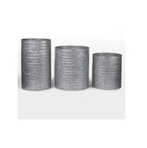 Macetas plateadas, acabados personalizables, accesorios de jardín, macetas para flores y plantas, soporte recubierto de polvo negro - Product Image 2