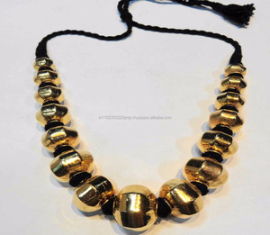 Collier fait à la main en argent Sterling 925, perles en cire dorée, Design Unique, prix de gros - Product Image 2