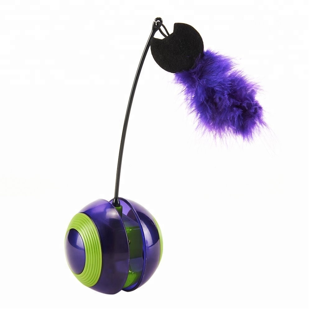 Игрушка для домашних животных, игрушка для кошек, игрушка для крикета со звуком, игрушка-роллер с перьями, идеальный подарок