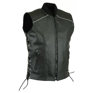 Nouvelle Collection Hommes Biker Véritable Cuir de Vachette Club Gilet Hot Style Bas Prix Nouveau Personnalisé Biker Gilet En Cuir - Product Image 3