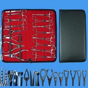 16 Pcs Professional Waterproof Body <b>Piercing</b> Tool <b>Kit</b> Set High Quality Medical Stainless Steel Made with Leather Pouch - Product Image 4