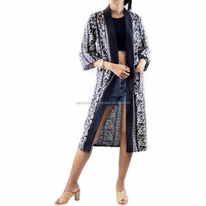 NAPAT Ethnique BOHO Imprimé Floral Sans Manches Kimono Cardigan Glands Chemisier Tops - Product Image 1