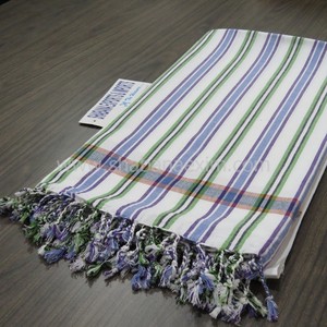 Serviette de bain en coton pliable avec franges, Design personnalisé, Sarong du kenya, Kikoy, serviette de plage indienne - Product Image 4