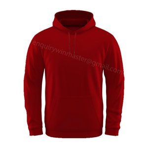 เสื้อฮู้ดขนแกะสวมหัวว่างเปล่าสีน้ำตาลแดง - Product Image 1