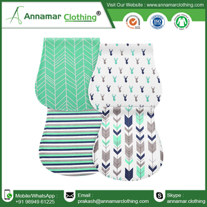 Bavoirs pour bébé en coton biologique certifié GOTS - Réutilisables, écologiques, antibactériens, unisexes, tailles personnalisées, logo, tissu en mousseline pour - Product Image 2
