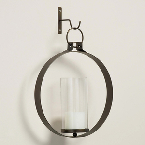 บ้านตกแต่งผนังโลหะเชิงเทียนแก้วพายุเฮอริเคน - Product Image 1