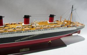 Modèle de bateau artisanal en bois GIA NHIEN 1926 ILE DE FRANCE, jouet gonflable artisanal, accessoire, 98x13x31 cm - Product Image 2