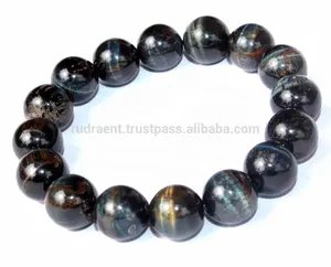 Blue Tiger Eye 12 Mm Edelsteen Kralen Stretch Armband