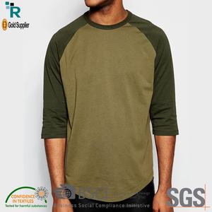 2022 Vintage Men's <b>Long</b> <b>Sleeve</b> Outdoor <b>T</b>-<b>Shirts</b> <b>Raglan</b> Quarter for Polo Collar Plain Logo Plus Size Casual Design Bangladesh - Product Image 4