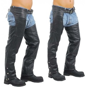 Western chaps-zapatos de piel de vaca y gamuza, de cuero genuino, con herrajes de latón, para hombre - Product Image 2