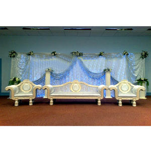 เฟอร์นิเจอร์เงินสำหรับเวทีงานแต่ง,เฟอร์นิเจอร์แกะสลักเงินสำหรับงานแต่งงานแบบเอเชียชุดโซฟาแกะสลักไม้ดีไซน์ล่าสุด - Product Image 1