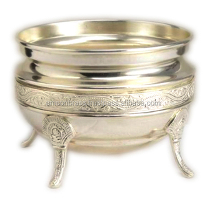 Bol de service de fruits de luxe en Aluminium, de style européen, Design décoratif en métal gaufré - Product Image 5