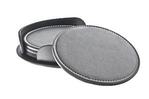 Embossed Leather <b>Coasters</b> With Holders / Best Quality Beer <b>Promotional</b> <b>Coasters</b> / Glass Cup <b>Coaster</b> Set for Business & Corporate - Product Image 5