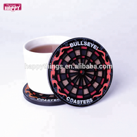 Sous-verres promotionnels en plastique personnalisés avec graphismes colorés et originaux