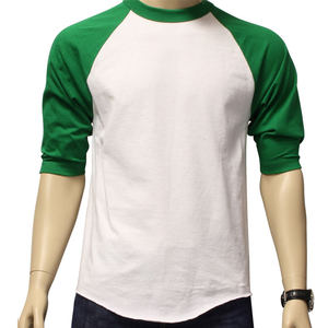 T-shirt à manches raglan 100% coton pour adultes Design élégant Vêtements de sport respirants grande taille pour Baseball et Softball - Product Image 1