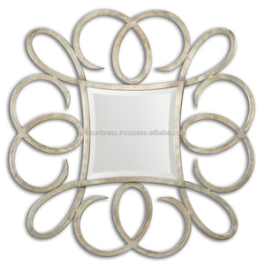 Metal <b>Gold</b> Arch Home Decorative Mirror - Product Image 2