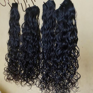 Extensions de cheveux humains indiens naturels bouclés de couleur naturelle - Product Image 1