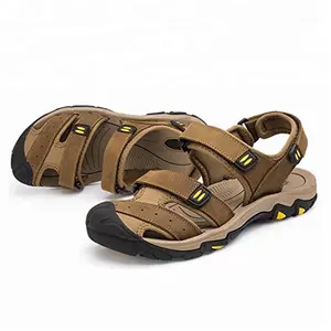 Summer men casual genuine leather beach sandal shoes for men