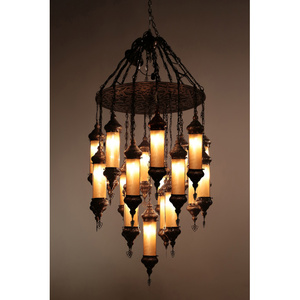 Magnifique lustre de grande taille à économie d'énergie de conception turque originale avec 25 verres personnalisés certifié CE - Product Image 2