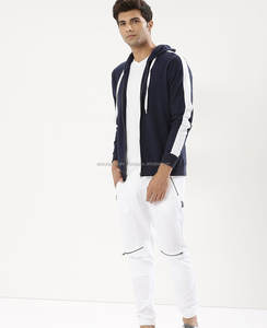 Vente en gros, concevez votre propre logo personnalisé, sweat-shirt à capuche zippé décontracté pour homme, couleur unie, polyester/coton, mode - Product Image 2