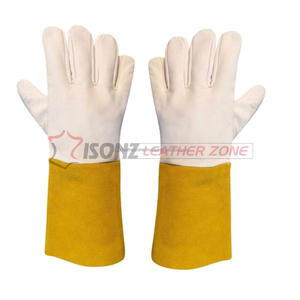 Guantes de Soldador Personalizados de Piel de Vacuno para Soldadura TIG/MIG/Stick, Forro de Felpa en la Palma, Protección Contra Salpicaduras de Metal Fundido, Guantes Anti-Calor - Product Image 5
