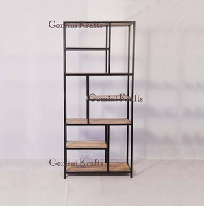 Metal Bookshelf, <b>Industrial</b> Book <b>Shelves</b> Furniture , Vintage Book <b>Shelf</b> - Product Image 3