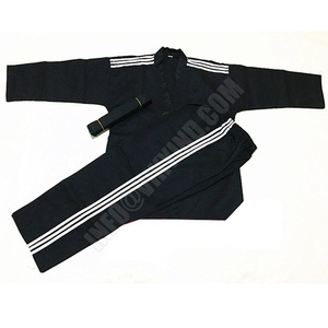 Uniforme de Taekwondo trasero LOGO PERSONALIZADO Dobok Uniforme de Tae Kwon Do de manga larga Entrenadores de Taekwondo profesionales Ropa de rayas negras - Product Image 4
