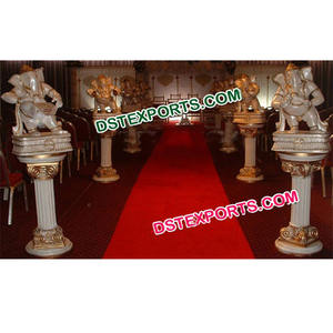 รูปปั้นพระพิฆเนศทำจากไฟเบอร์เสาโรมันเสาสำหรับงานแต่งงานรูปปั้นตกแต่งทางเดินในงานแต่งงานรูปปั้น UK - Product Image 1