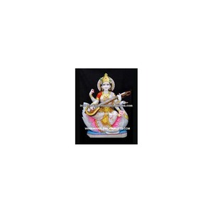 Mata Saraswati Marble Statue - Product Image 1