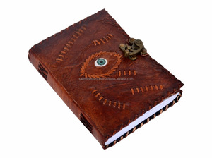 สมุดโน๊ตหนังแท้ลาย Witch Eye งานแฮนด์เมดสมุดโน๊ตโบราณสมุด A5หน้าเปล่าคาถาหนังสือเงาพร้อมล็อคซีแบบโบราณ - Product Image 4