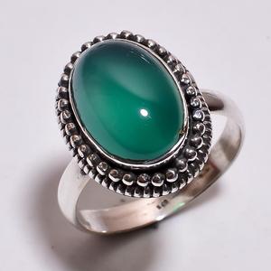 J'aime vraiment ! ! Bague en argent sterling 925 avec onyx vert, bijoux en argent 925, bijoux en argent - Product Image 1