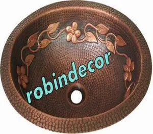 ขายส่งซัพพลายอุปกรณ์ครัวทองแดงอ่างล้างหน้ากับ Rusk ฟรีจากผู้ผลิตอินเดียและผู้ส่งออก - Product Image 1