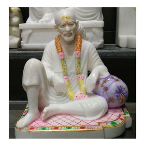 Pure Makrana White Marble Sai Baba Statue - Product Image 1