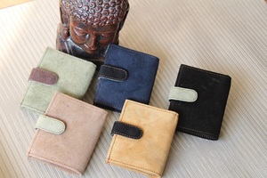 Elegante cuero genuino Real múltiples monedero hecho a mano cartera Unisex billeteras de los hombres - Product Image 2