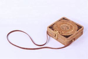 Vietnam fait à la main Vintage rotin naturel sac de plage dames femmes paille sacs à bandoulière filles bambou sac à main amour chaud Souvenir - Product Image 4