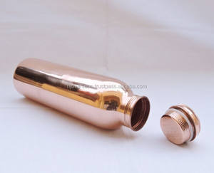 100% de cobre puro de la botella de agua común libre a prueba de fugas frasco-Yoga beneficios de salud Natural de agua alcalina para los americanos - Product Image 1
