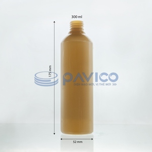 Champú de 300ml Botella de plástico PET Botella PET amarilla con bomba - Product Image 4