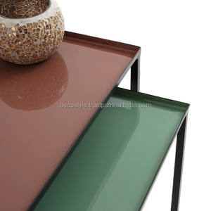 Steel & Enamel <b>Square</b> End <b>Tables</b> - Product Image 3