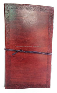 Cuaderno de tapa dura de cuero con cara de árbol hecho a mano genuino antiguo, diario único con correa, diseño Individual para tomar notas y regalo - Product Image 2