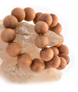 Pure Sandalwood Mala <b>Rosary</b> & Prayer Beads Riddhi Siddhi Brand Round Beads Dark Golden Brown Color Made in Rajasthan - Product Image 1