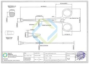 Babcock Tissue Forceps Manual Stainless Steel Clamp Foundation of <b>Surgical</b> <b>Instruments</b> - Product Image 6